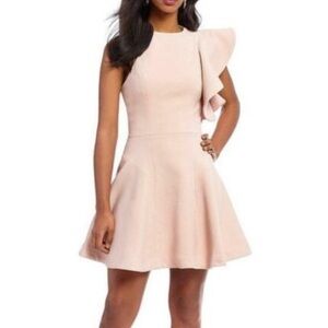 C/Meo Collective Heart Commands blush short ruffle dress